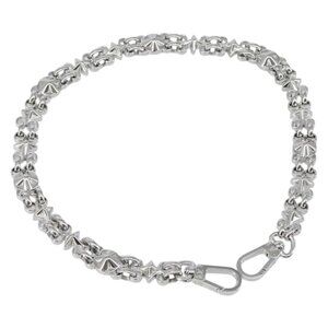 LOUIS VUITTON Chain Shoulder Strap metal 23.6"" Silver LV Auth 150645